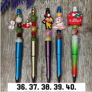Handcrafted Pooh Tree Pens Beaded Unique Artisan Gifts Office Accessories